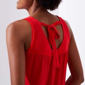 Loft Mixed Media Tie-Back Blouse